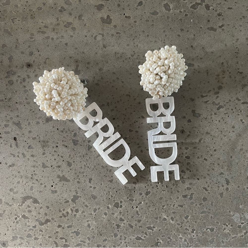 Beaded Bride Earrings